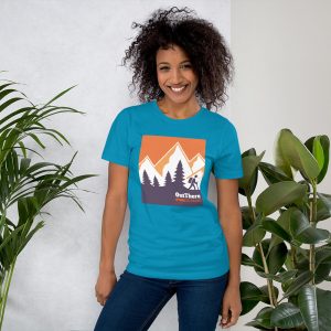 'Mountain Graphic Orange' Short-Sleeve Unisex T-Shirt